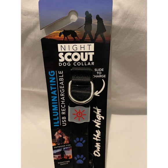 !!! HOST PICK🥳🤩 🌸✨NWT Night Scout Small Blue Rechargable Dog Collar - Picture 2 of 11